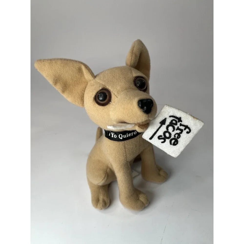 Taco Bell Chihuahua Dog Plush Toys Set of 4 Vintage 90s Applause Merchandise